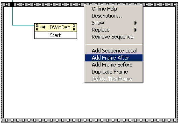 Add frame after