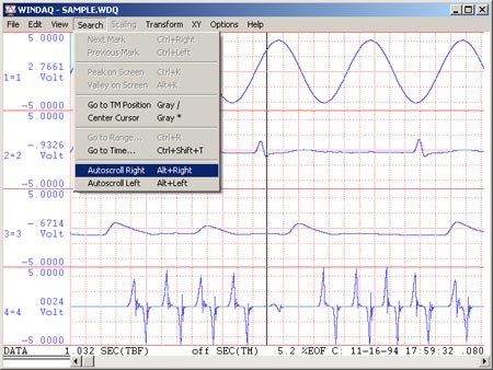 open the data acquisition file