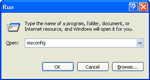 Type MSCONFIG and click OK